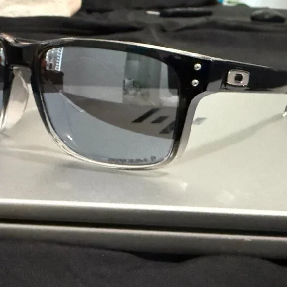 OO9102 Oakley Holbrook Dark Ink Fade Prizm Polarized Silver Reflective Lenses - Picture 2 of 8